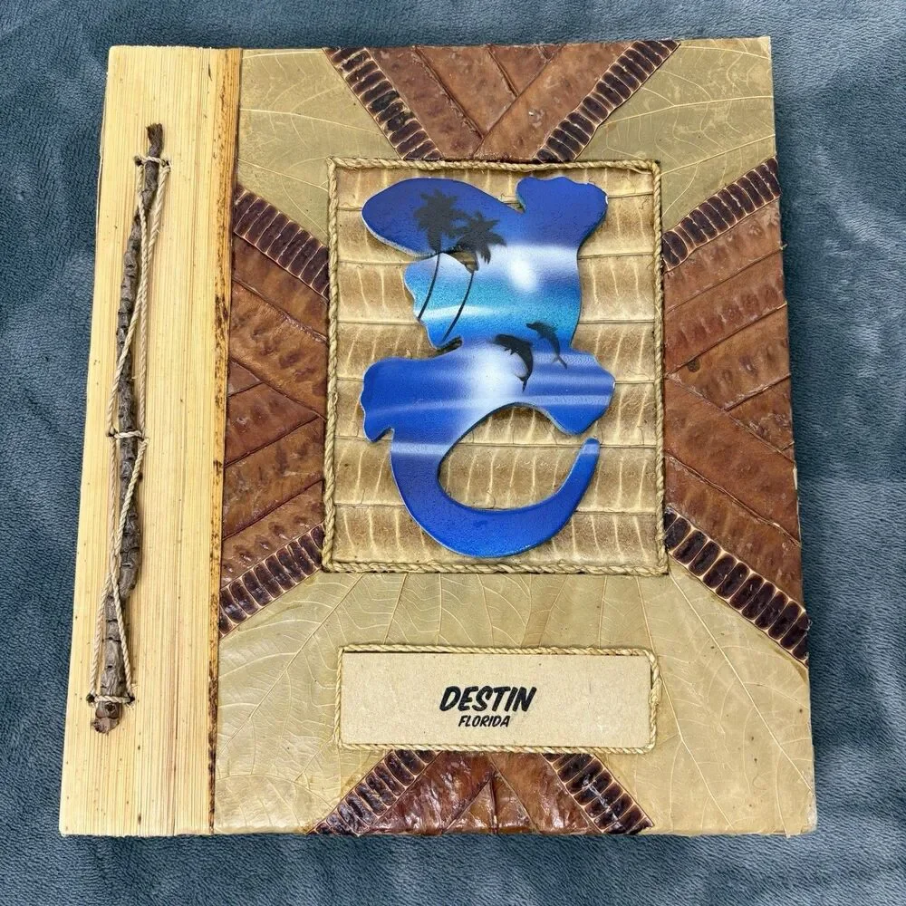 Island TROPICAL Handmade Natural Photo Album Scrapbook Destin Fl 11